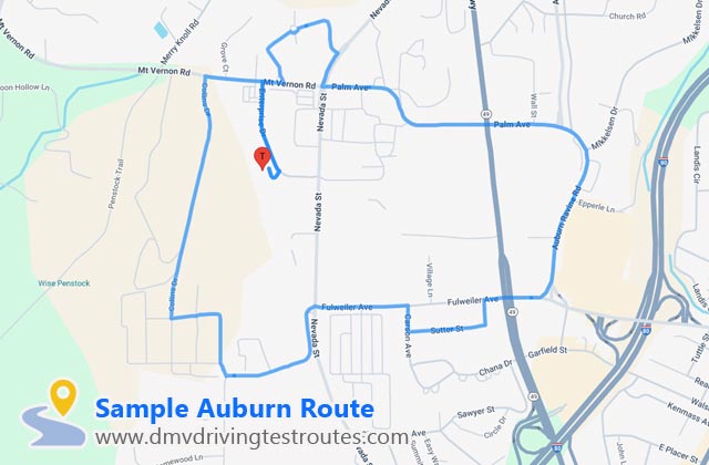 Auburn DMV dmv driving test routes map