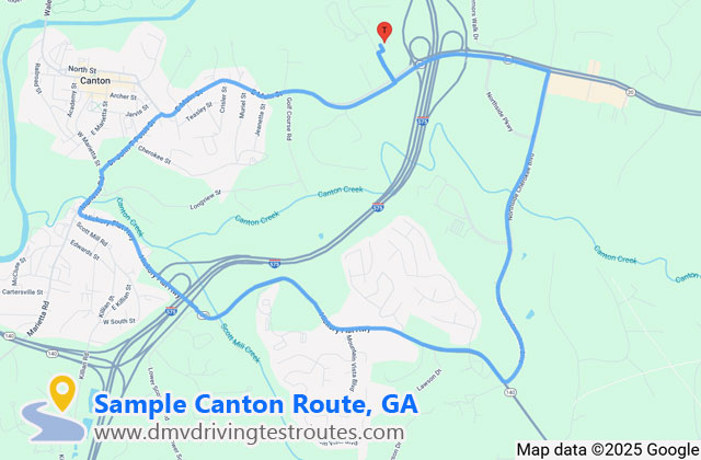 Canton DDS dmv driving test routes map