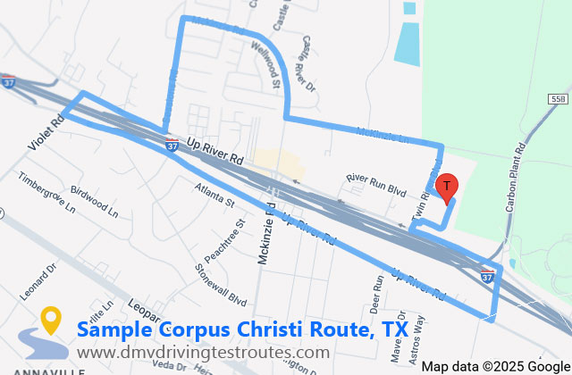 Corpus Christi Mega Centre DPS dmv driving test routes map