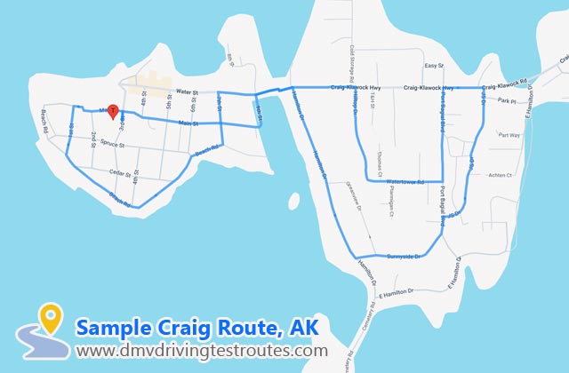 Craig DMV dmv driving test routes map
