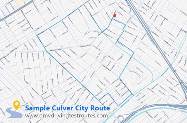 Culver City DMV dmv driving test routes map