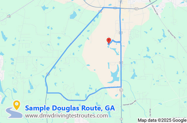 Douglas DDS dmv driving test routes map