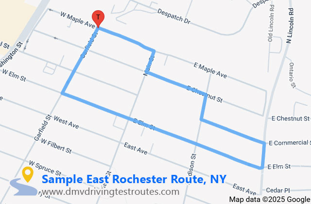 East Rochester DMV dmv driving test routes map