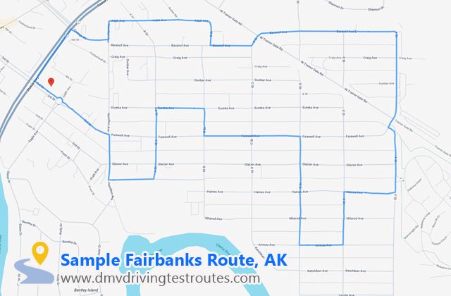 Fairbanks DMV dmv driving test routes map