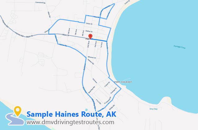 Haines DMV dmv driving test routes map