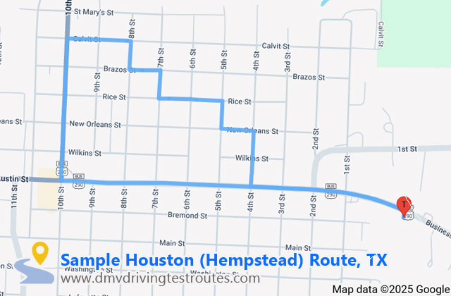 Hempstead DPS dmv driving test routes map