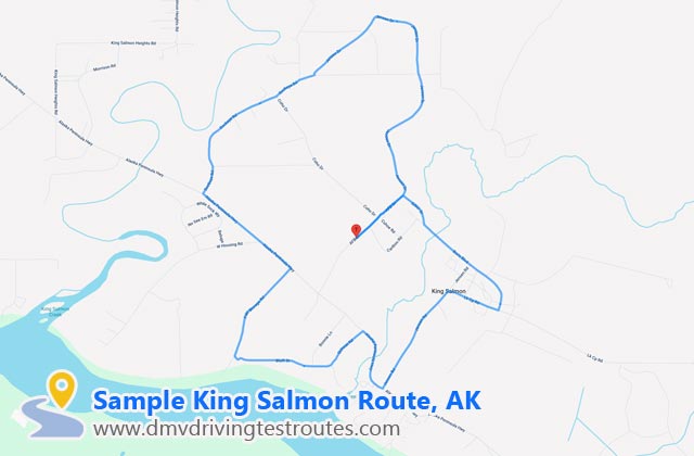 King Salmon DMV dmv driving test routes map