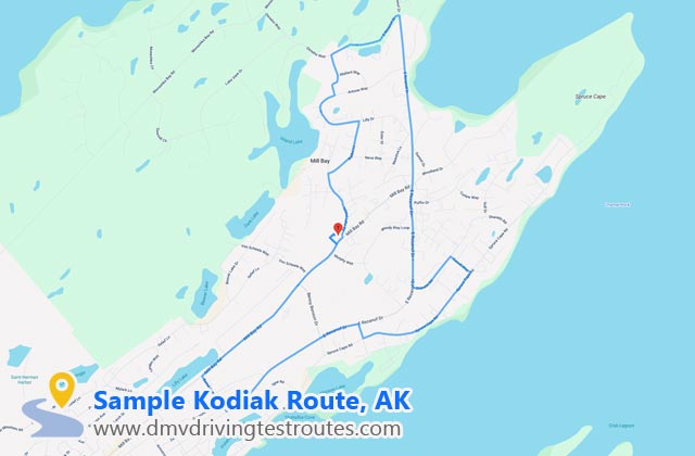 Kodiak DMV dmv driving test routes map