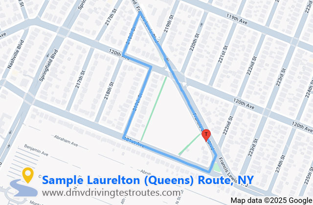 Laurelton DMV dmv driving test routes map