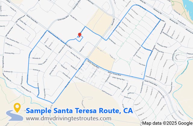 Santa Teresa DMV dmv driving test routes map
