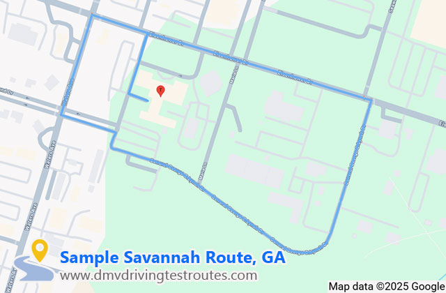 Savannah DDS dmv driving test routes map