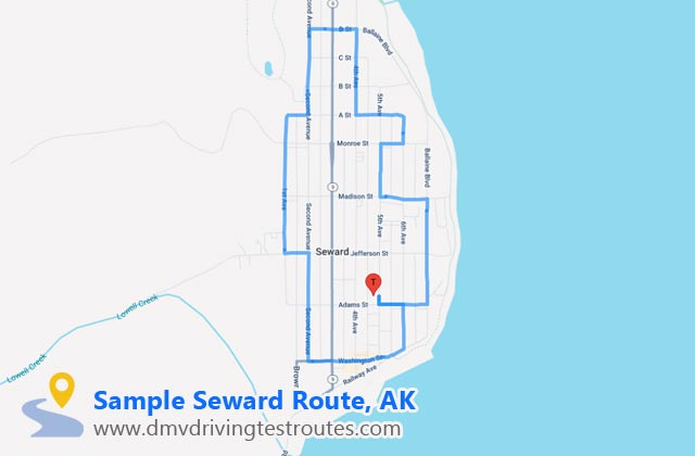 Seward DMV dmv driving test routes map