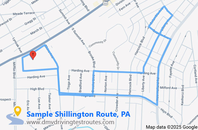 Reading Driver License Center dmv driving test routes map