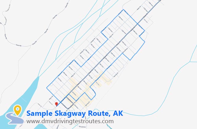 Skagway DMV dmv driving test routes map