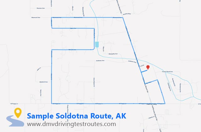 Soldotna DMV dmv driving test routes map