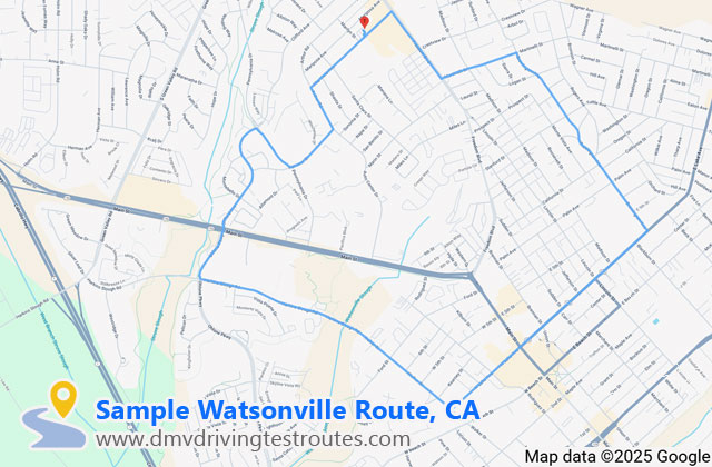 Watsonville DMV dmv driving test routes map