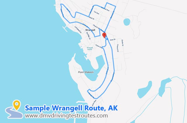 Wrangell DMV dmv driving test routes map